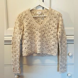 Wilfred XS tan/cream/off white sweater.